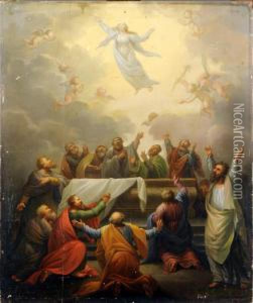 L'assomption De La Vierge Oil Painting - Joseph Salomon