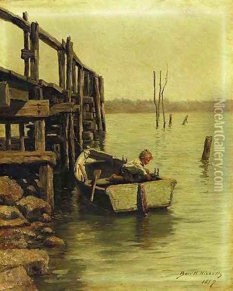 New York Dock Rat Oil Painting - Burr H. Nicholls