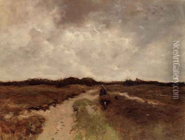 Crossing the Heath Oil Painting - Anton Mauve