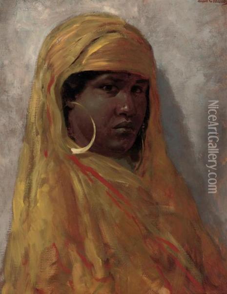 A Moorish Girl Oil Painting - Leopold Carl Muller