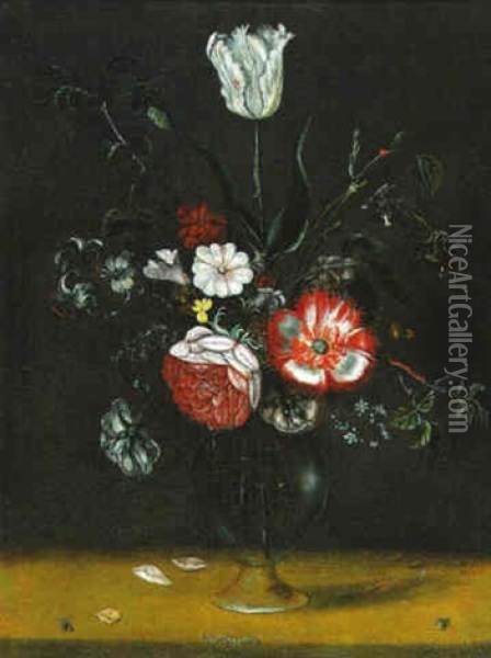 Vase De Fleurs Oil Painting - Jacob Woutersz Vosmaer
