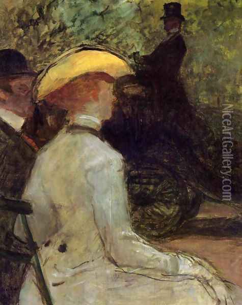 In the Bois de Boulogne Oil Painting - Henri De Toulouse-Lautrec