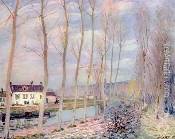 Loing-Kanal Oil Painting - Alfred Sisley