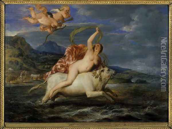 Europa and the Bull, 1650 Oil Painting - Frans Wouters