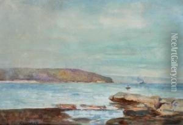 Sydney Harbour Oil Painting - John William Tristram