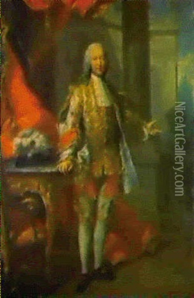 Portait Presune De Michel De Dreux, Marquis De Breze (1699- 1754) Oil Painting - Louis Michel van Loo