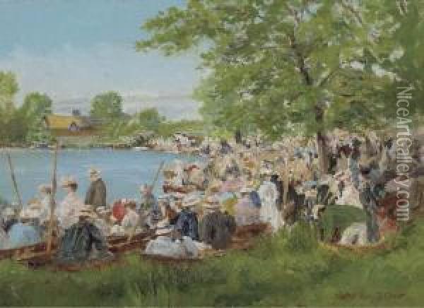 Cambridge Days Oil Painting - Percy Robert Craft