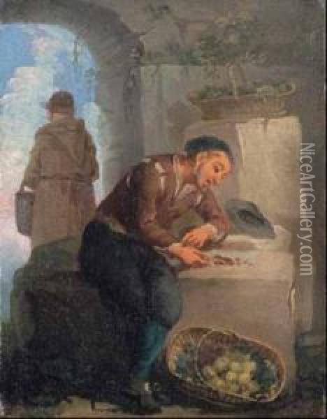 Venditore Di Frutta Oil Painting - Giacomo Ceruti (Il Pitocchetto)
