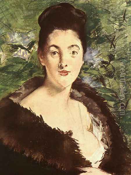 Lady with a Fur 1880 Oil Painting - Edouard Manet