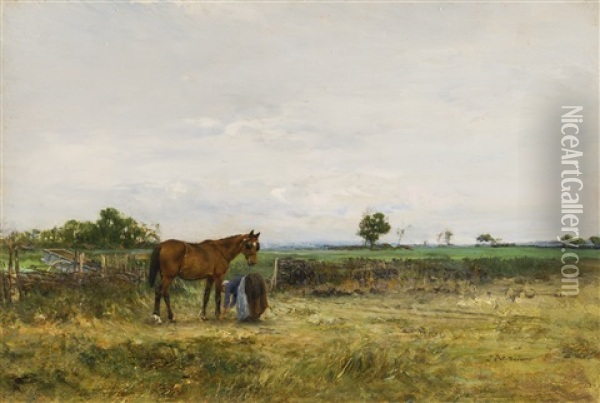 The Cart Horse Oil Painting - Ivan Pavlovich Pokhitonov