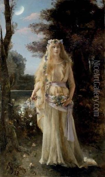 Ophelie (ophelia) Oil Painting - Aime Stevens