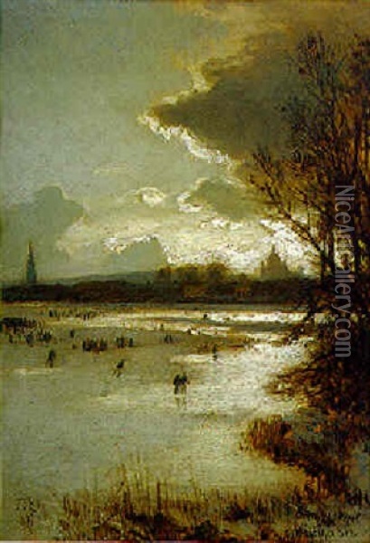 Potsdam Heiliger See Oil Painting - Karl Paul Themistocles von Eckenbrecher