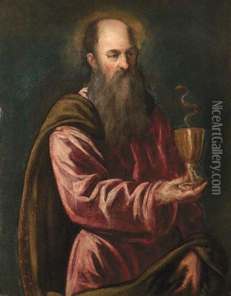 San Giovanni Evangelista Oil Painting - Jacopo Robusti, II Tintoretto
