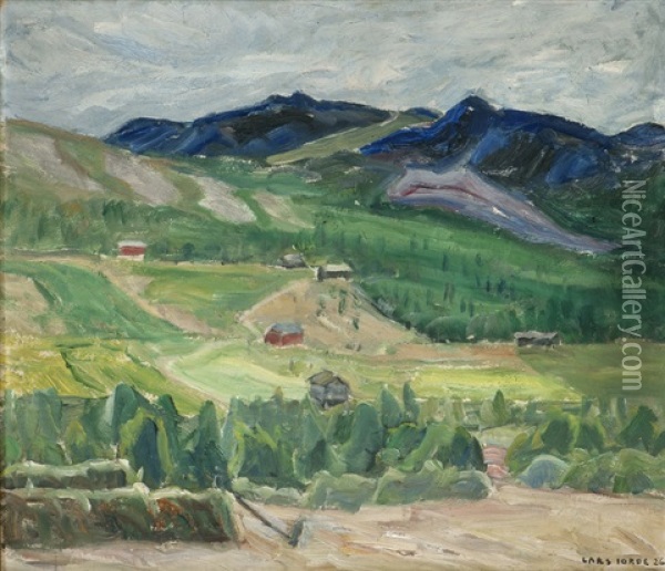 Landskap 1926 Oil Painting - Lars Jorde
