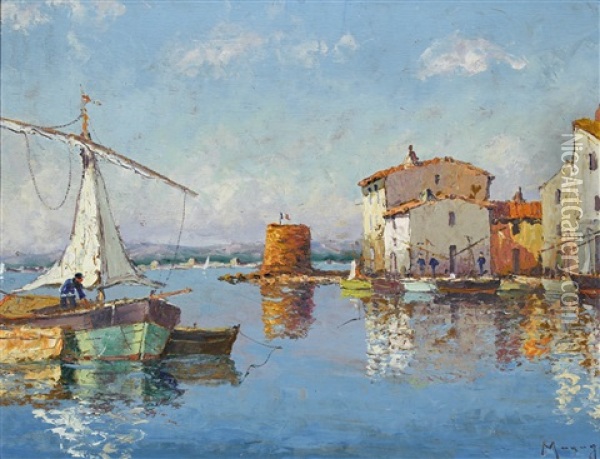 Martigues Am Mittelmeer Oil Painting - Vincent Manago