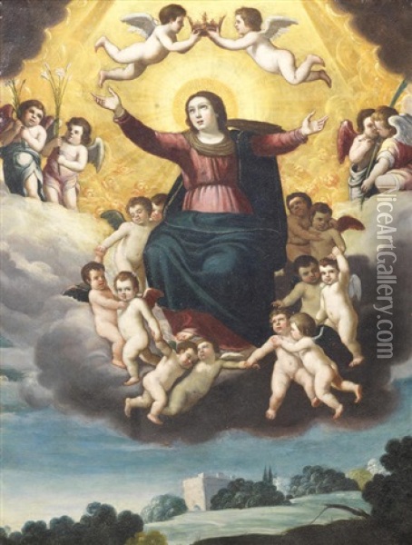 The Assumption Of The Virgin Oil Painting - Carlo Saraceni