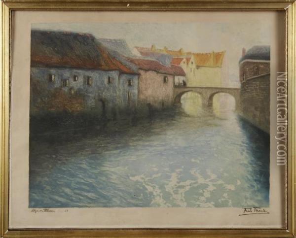 Les Vieilles Fabriques Oil Painting - Fritz Thaulow