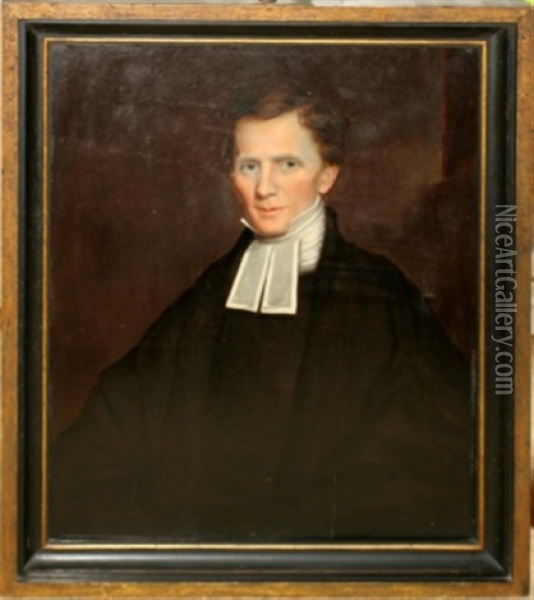 Portrait Of A Minister Oil Painting - Alvah Bradish
