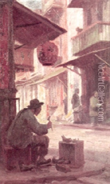 Chinese Cobbler Oil Painting - Gordon Coutts