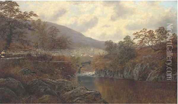 Pont-y-Aberglaslyn, North Wales Oil Painting - William Mellor