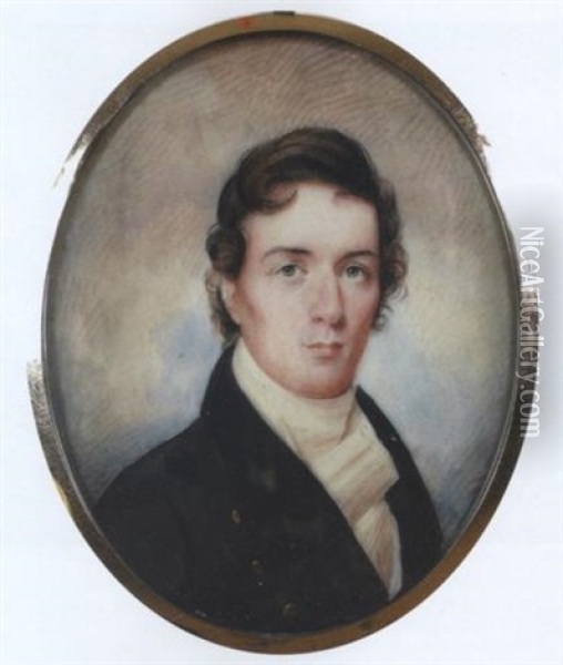 Portrait Of Stephen Ustick Oil Painting - Anson Dickinson