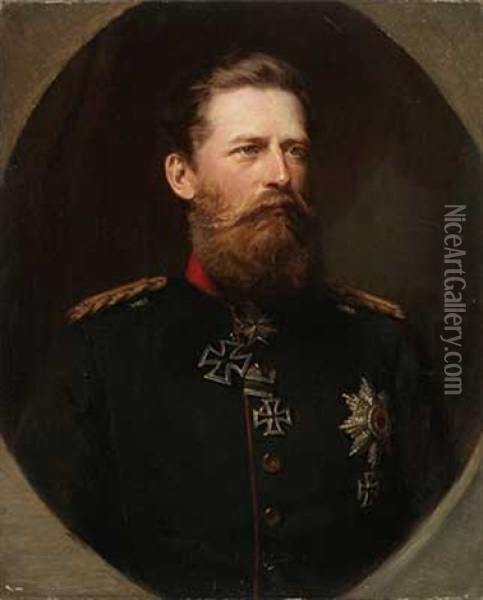 Portrait Des Kronprinzen Friedrich Wilhelm Oil Painting - Gustav Julius Gruen