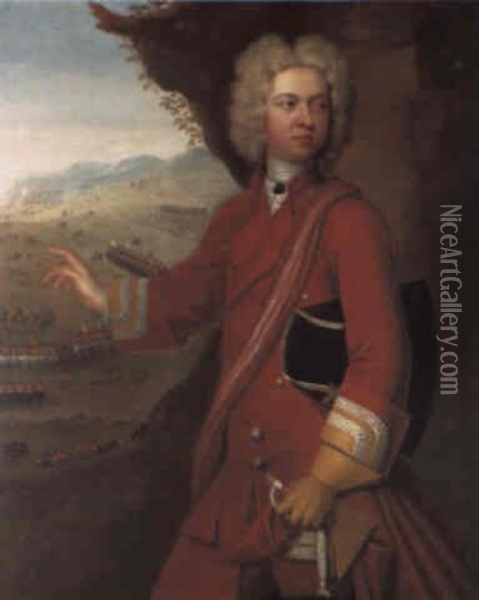 Portrait Of Charles, 8th Baron Cathcart Oil Painting - William Aikman