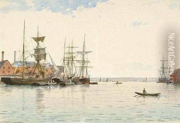 Poole Harbour Oil Painting - George Stanfield Walters
