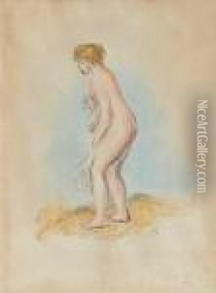 Baigneuse Debout (en Pied) Oil Painting - Pierre Auguste Renoir