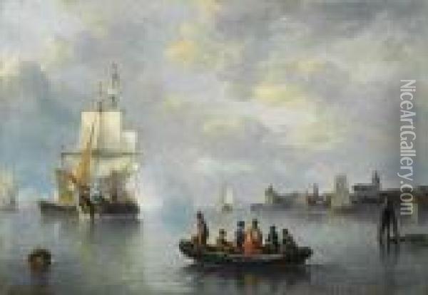 Hafenszene Oil Painting - Antonie Waldorp
