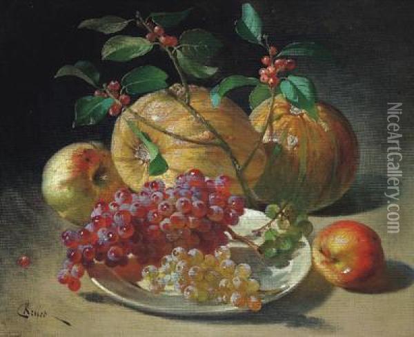 Fruchtestilleben Oil Painting - Gottfried Keller