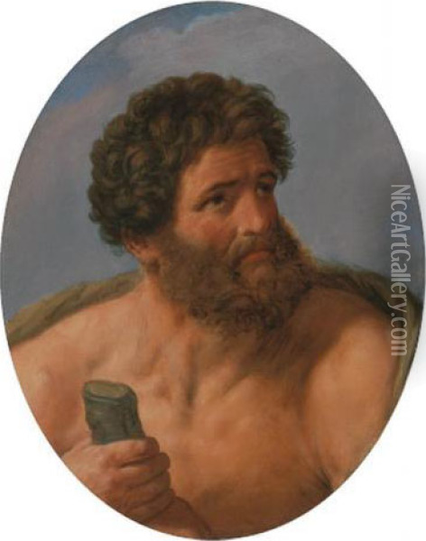 Hercules With His Club Oil Painting - Guido Reni