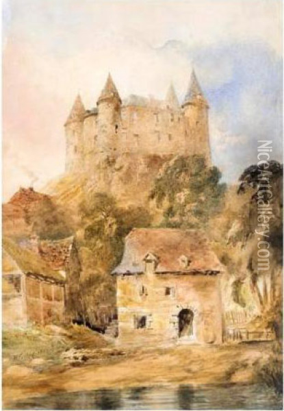Schloss Eltz On The Rhine Oil Painting - William Callow