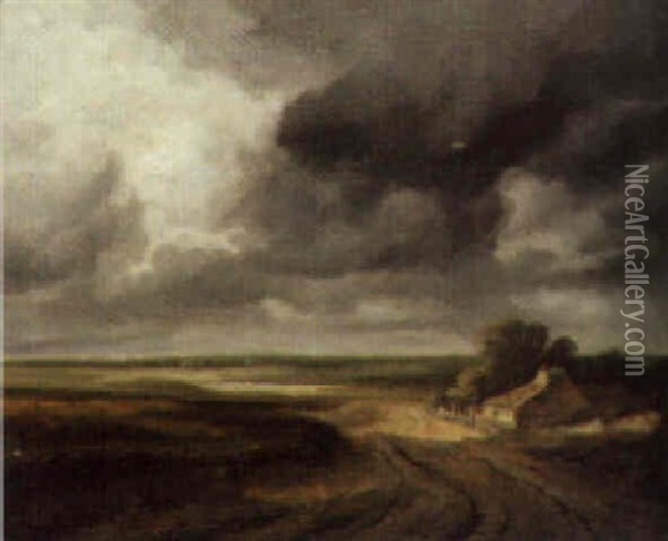 Le Chemin De La Plaine Oil Painting - Georges Michel