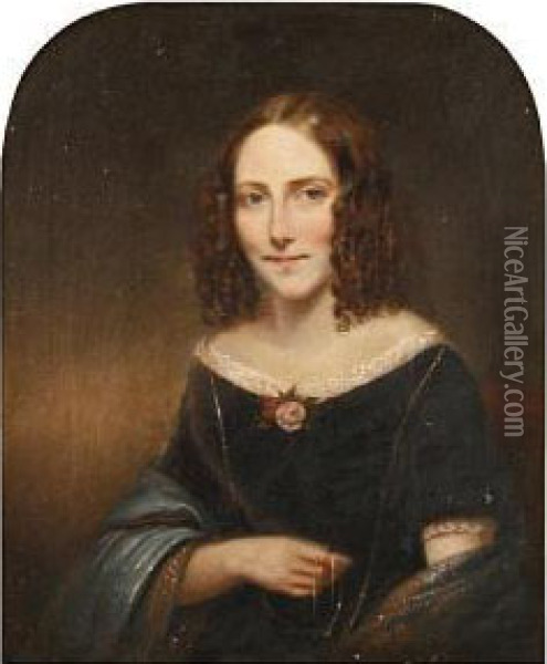Portrait Of A Lady Oil Painting - Carl Friedrich Schmid