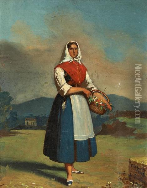 Vendedeira De Flores Oil Painting - Francisco De Goya y Lucientes