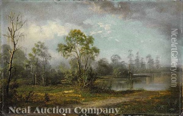Louisiana Scenery Oil Painting - George David Coulon