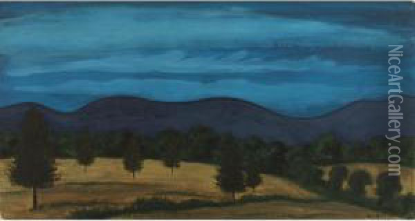 Twilight Oil Painting - George Copeland Ault