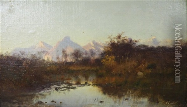 Le Neron, Vue De La Plaine De Grenoble Oil Painting - Laurent (Abbe) Guetal