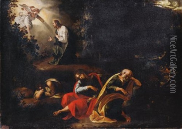 Le Christ Au Mont Des Oliviers Oil Painting - Giuseppe Cesari