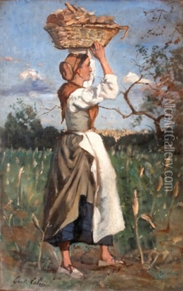 La Recolte Du Mais Oil Painting - Gustave Henri Colin