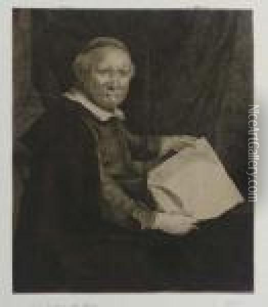 Lieven Willemsz. Van Coppenol, Writing-master: Large Plate Oil Painting - Rembrandt Van Rijn