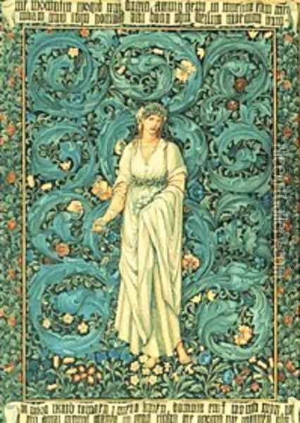 Flora Oil Painting - William Morris