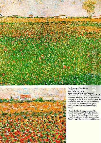 Lucerne Aka Alfalfa Field Oil Painting - Georges Seurat
