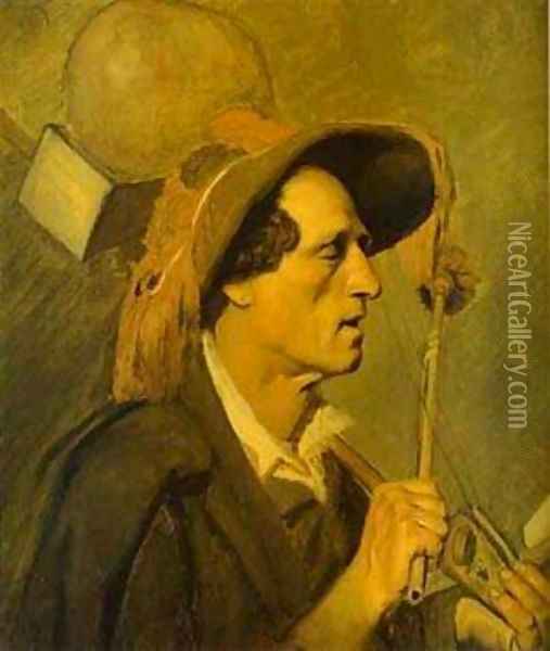 Blind Musician Study 1863-64 Oil Painting - Vasily Perov