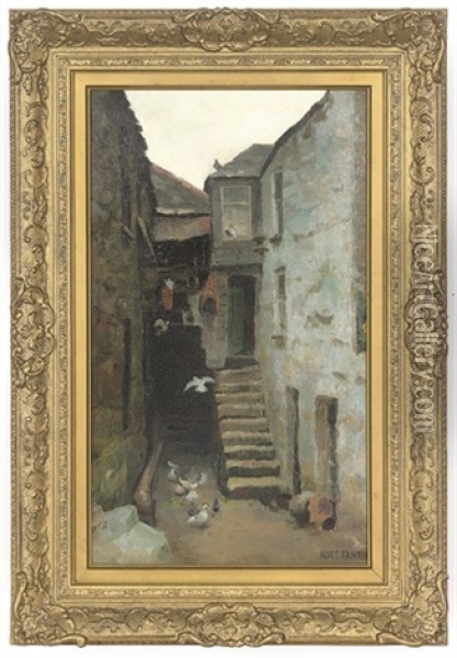 An Alley, St. Ives Oil Painting - Alice Maud Fanner