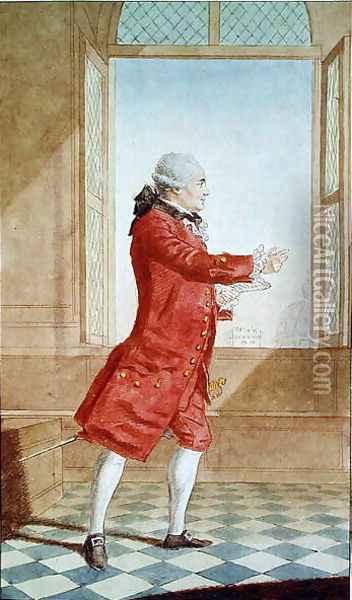 Solonel Barre, 1765 Oil Painting - Louis Carrogis Carmontelle