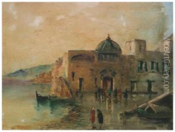 Marina Oil Painting - Valentine Synave N. Val