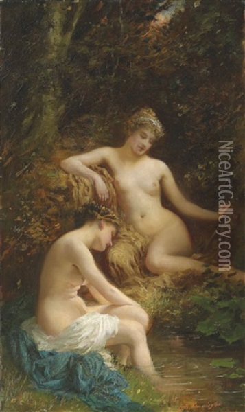 The Bathers Oil Painting - Thomas Benjamin Kennington