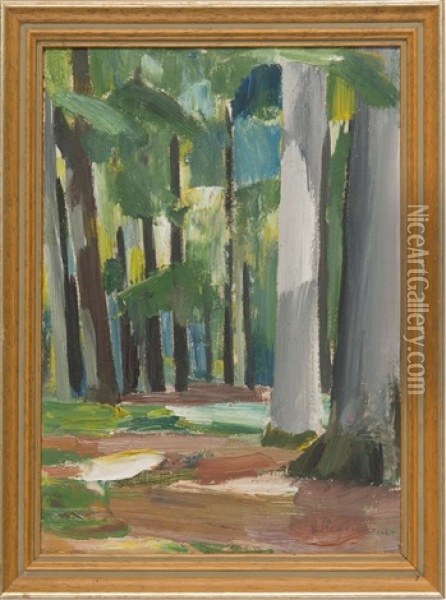 Sachsenwald Oil Painting - Heinrich Stegemann
